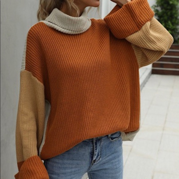 Color Block Turtleneck - Picture 3 of 5